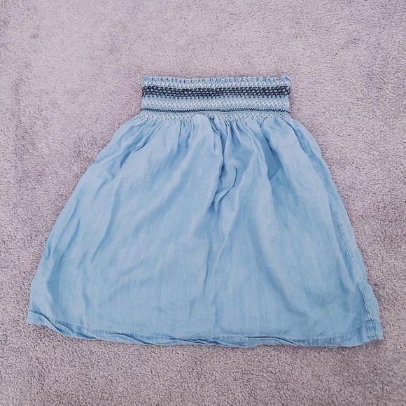 Light Denim Blue High Waisted Skirt - Picture 2 of 2